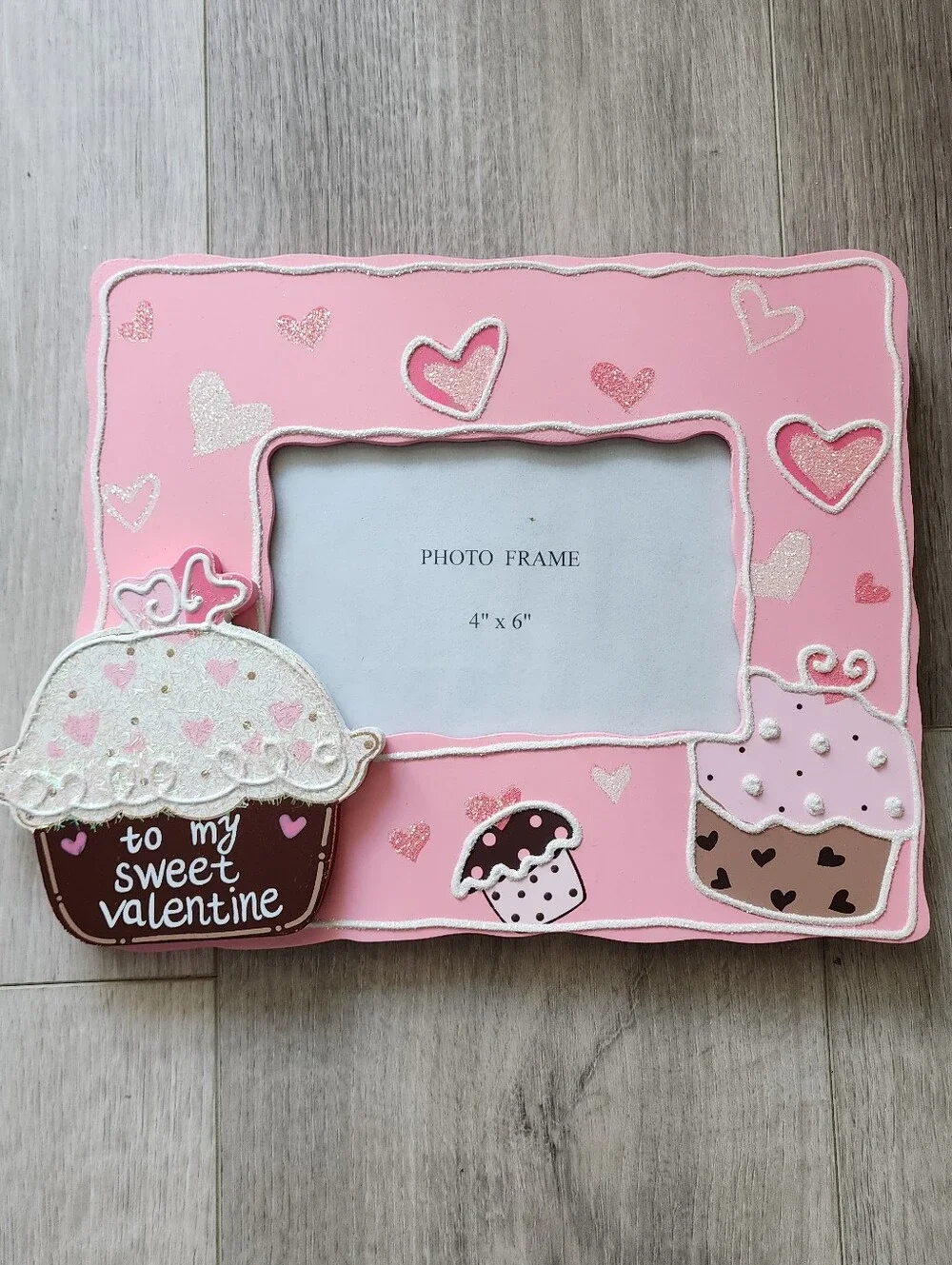 Valentine's Day Pink Cupcake 4x6 Photo Frame 